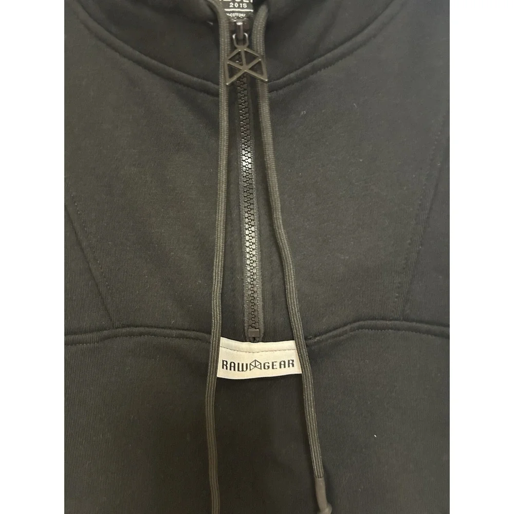 RawGear Pullover Jacket With Quarter Zip Size SMALL Model‎ #RG518 NWOT BLACK - Picture 4 of 6